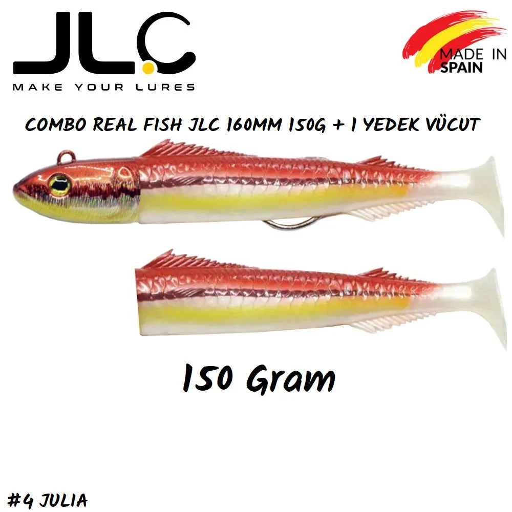 JLC Real Fish Combo 150gr. Kafa 160mm Vücut + 1 Yedek Vücut #4 Julia