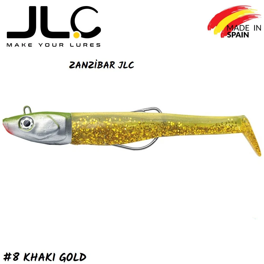 JLC Zanzibar Silikon Balık 120gr. Kafa 150mm Vücut #8 Khaki Gold